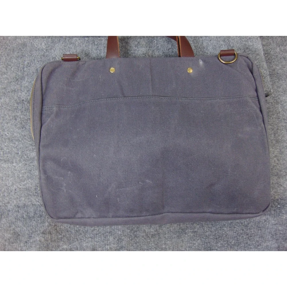 Line of Trade Laptop Bag Mens OS Canvas Gray Solid Messenger Work Briefcase Tech